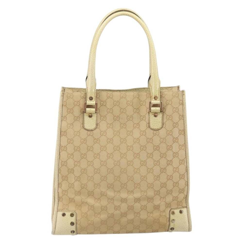 Gucci GG Canvas Tote Bag Beige
